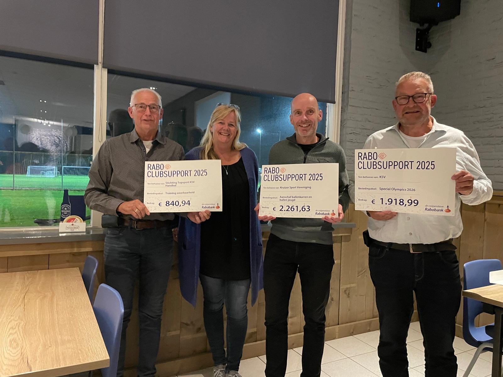 KSV Handbal & Voetbal scoren bij Rabo ClubSupport!