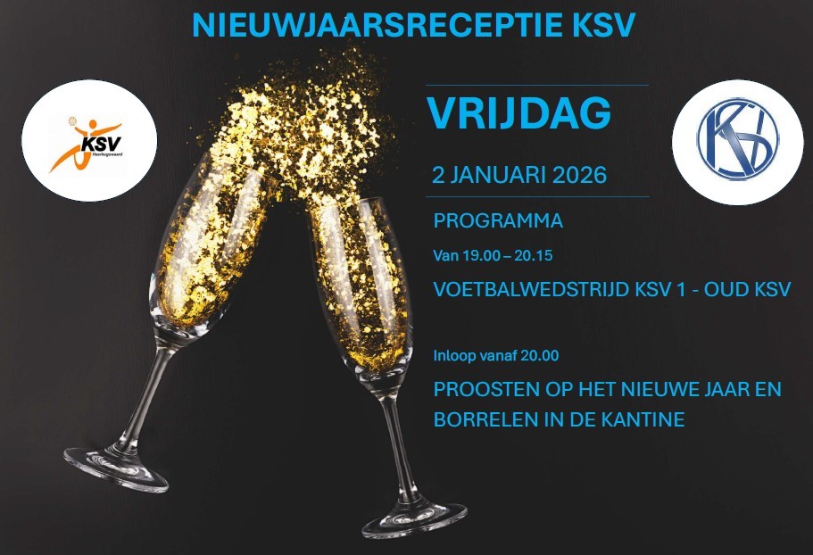 Nieuwjaarsreceptie vrijdag 2 januari